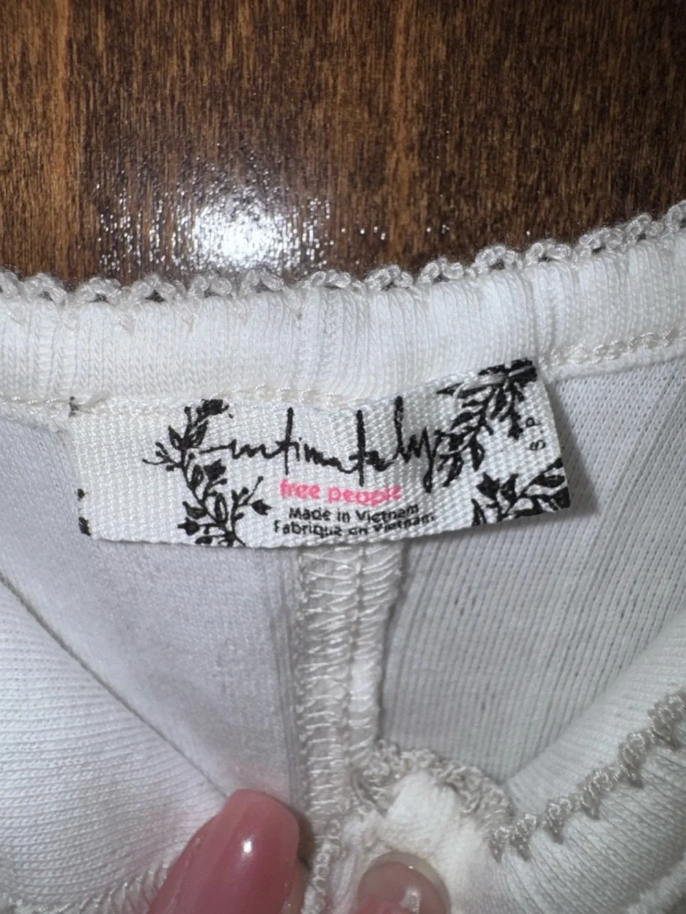 Free People White Ribbed Button-Front Tank - Picture 2 of 6
